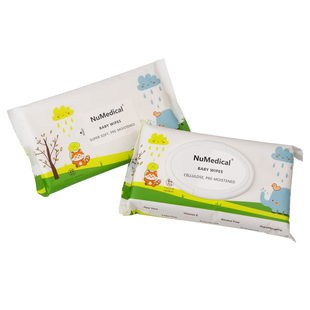 NuMedical 出口款儿童手口湿巾成人湿纸巾家用大尺寸便携20抽