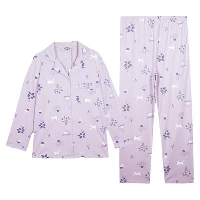 美标女士纯棉长袖睡衣套装可外穿