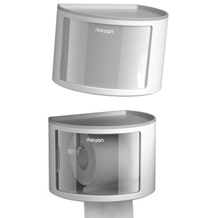 卫生间纸巾盒家用收纳卷纸架免打孔壁挂厕所叠层置物架多功能防水