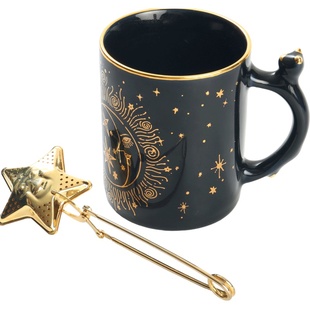 野兽派星辰马克杯陶瓷杯子带茶漏情侣水杯生日礼物