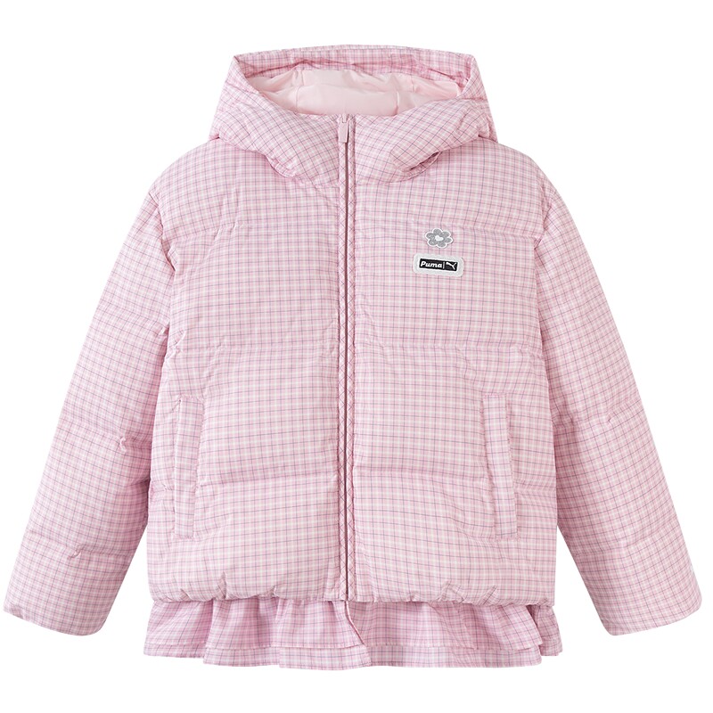 PUMA彪马童装2026冬季新款儿童女童羽绒服荷叶边下摆甜美防泼水