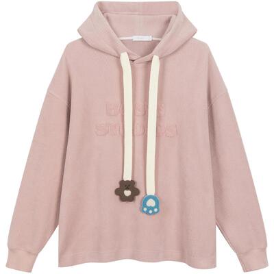 bosie户外情侣撞色帽绳卫衣帽衫