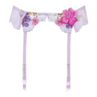 华歌尔Wacoal Salute吊袜带重工蕾丝刺绣奢华性感丝袜防滑夹女93G