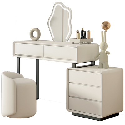 瑰真奶油风梳妆台卧室现代简约