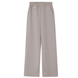 雅鹿妈妈裤秋冬加厚休闲女裤子高腰加绒宽松中年长裤中老年直筒裤