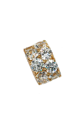 K黄金镶锆钻路路通锆钻锁骨链