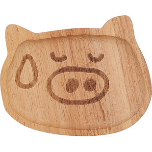 卡通木质托盘可爱儿童餐盘实木小碟子高颜值茶桌零食盘水果盘家用