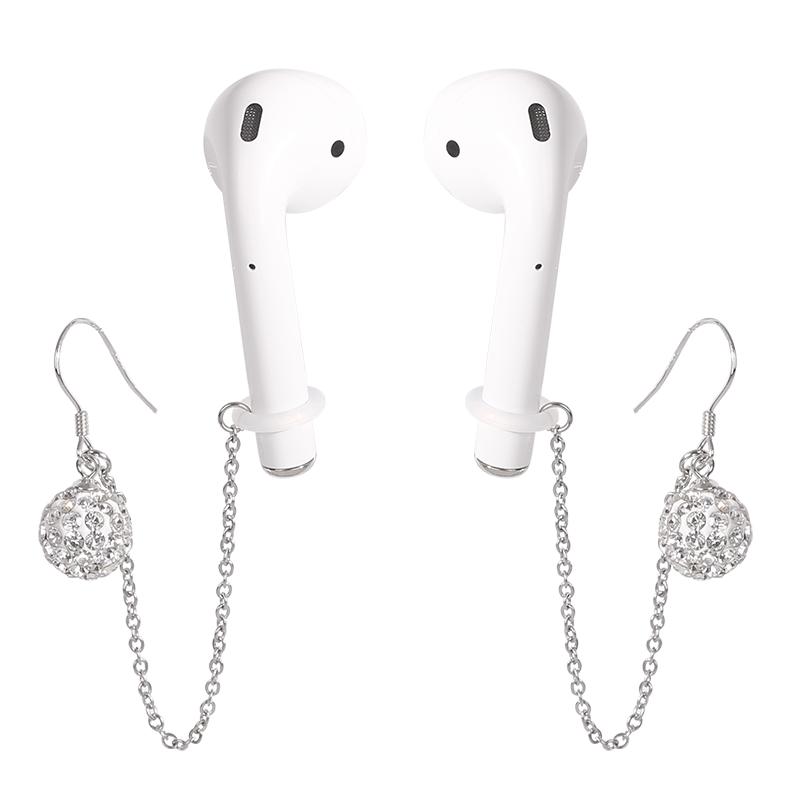 蓝牙耳机防丢耳环女airpods2链耳钉无线链子防掉耳链小众耳挂耳饰