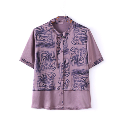 恒源祥新中式立领妈妈夏装两件套