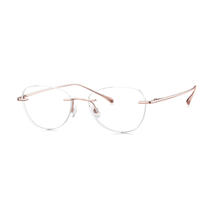 BOLON暴龙近视镜可配度数蝶形眼镜架β钛镜框女款无框眼镜BT1592