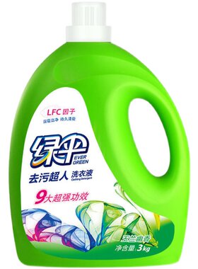 绿伞洗衣液4kg斤大桶深层洁净