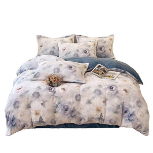 全消光牛奶绒四件套2025新款秋冬季加厚保暖双面绒床单被套不掉毛