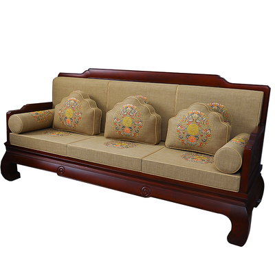 红木实木沙发坐垫带靠背加厚硬垫
