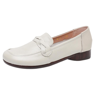 春秋软皮单鞋女牛筋底妈妈鞋子防滑软底休闲大码女鞋舒适老人皮鞋