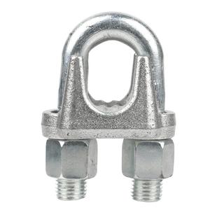 镀锌钢丝绳夹头猫爪卡头国标U型轧头起重吊装带固定锁扣304不锈钢