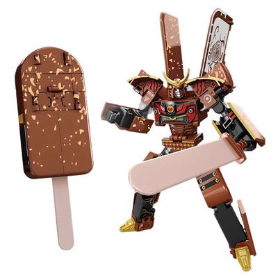 2025新款儿童变形玩具雪糕战士机器人武士冰淇淋益智男孩金刚机甲