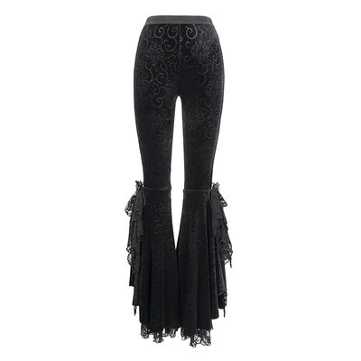 修身弹力女款春季休闲暗花纹长裤