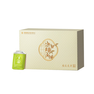 2025新茶年货礼盒贡牌桂花龙井礼盒装杭州明前龙井花茶30泡单泡装