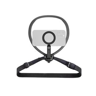 PGYTECH手机磁吸挂脖支架蒲公英第一人称视角拆箱视频骑行户外拍摄设备运动相机胸前固定架适配大疆action5