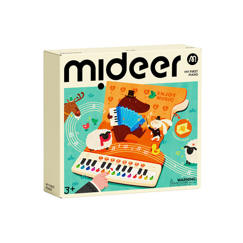 mideer弥鹿儿童电子琴书小钢琴可弹奏宝宝音乐启蒙键盘玩具礼物女