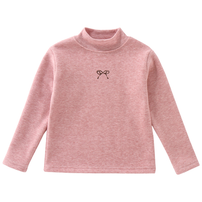 女童加绒长袖T恤秋冬保暖上衣