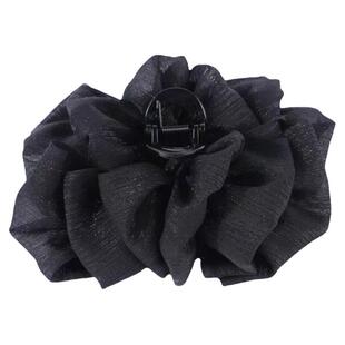 铂思亚氤氲新款抓夹女黑色蝴蝶结鲨鱼夹后脑勺新款发夹蓬松头饰