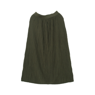 忘城L050座/山野间/23冬新品48支羊毛混纺提花肌理A字羊毛半身裙