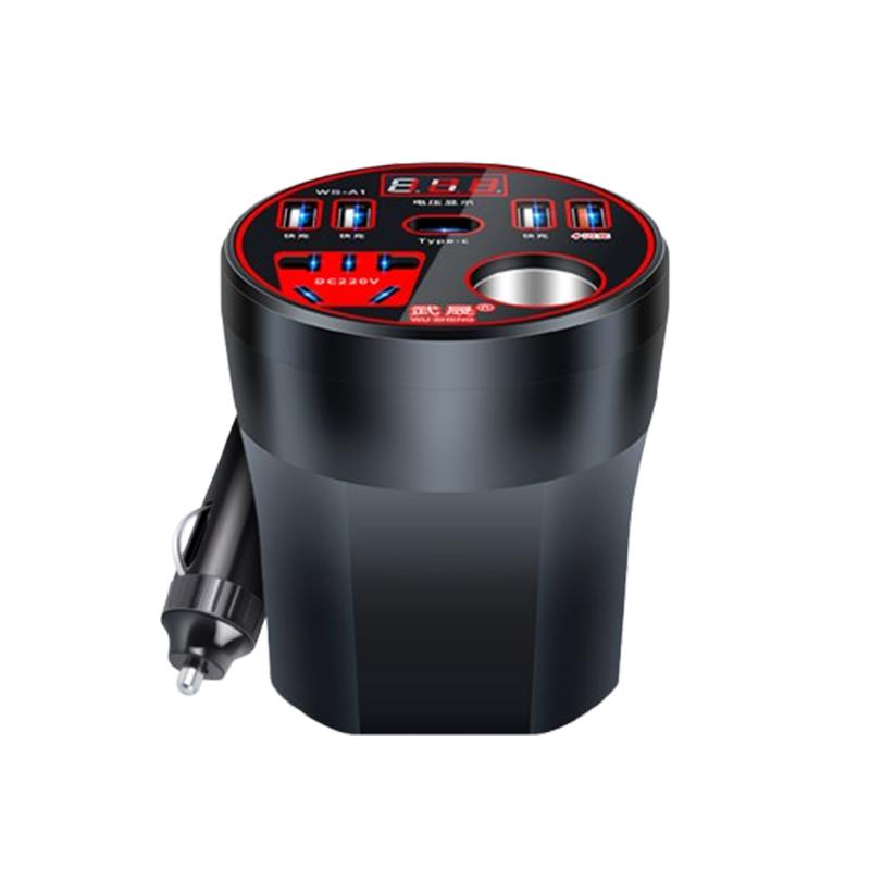 车载充电器逆变220v转换器12V24通用插座USB扩展车充汽车手机快充
