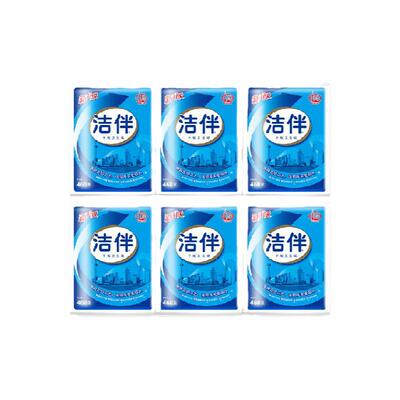 洁伴平板卫生纸460克x6包厕纸