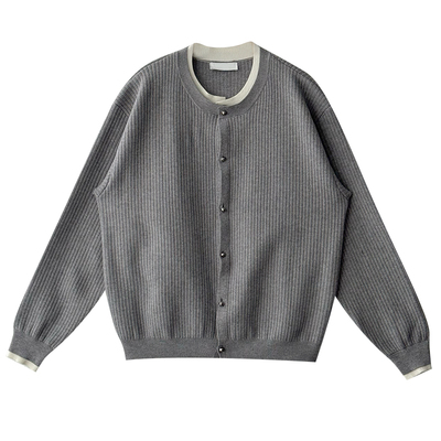 NickTian假两件双层长袖针织衫