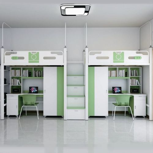 大学生宿舍爆款上床下桌铁艺组合床校园公寓小户型厂家耐用双层床