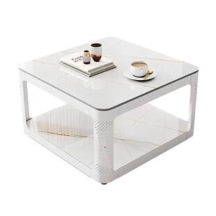 新款钢化玻璃茶几家用客厅意式极简双层加固可定制高级感沙发边几