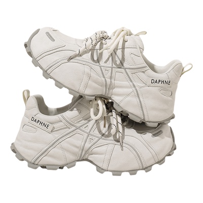 达芙妮厚底内增高老爹鞋女士百搭