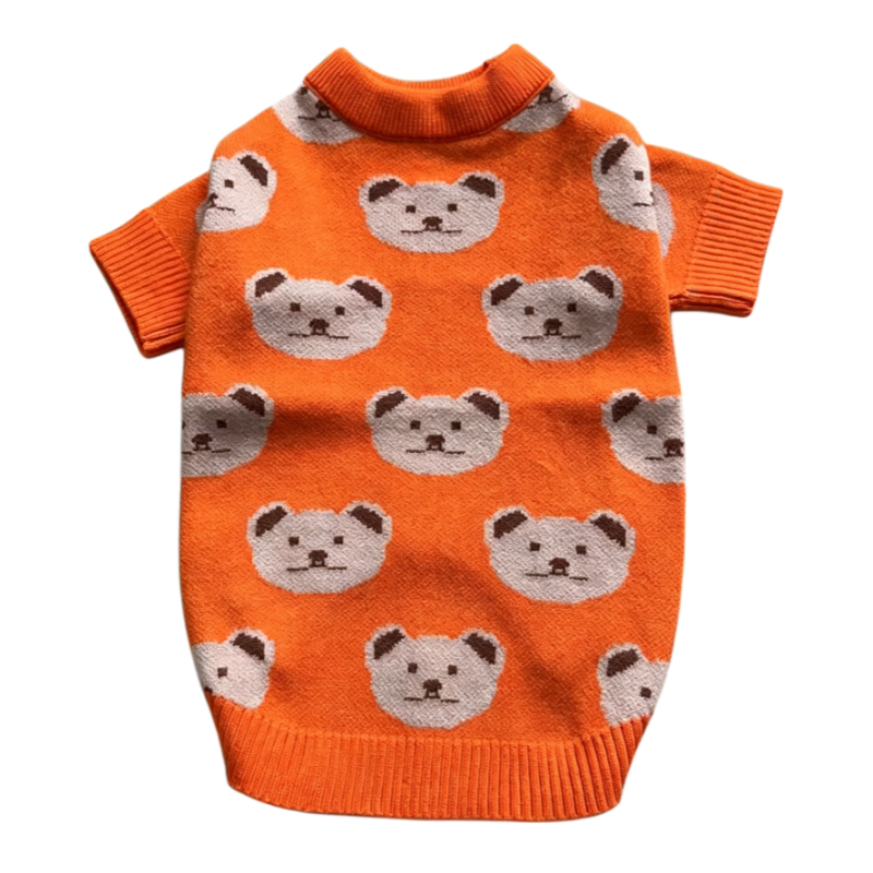 可爱风小熊图案狗狗衣服猫咪毛衣秋冬保暖宠物服装针织衫博美泰迪