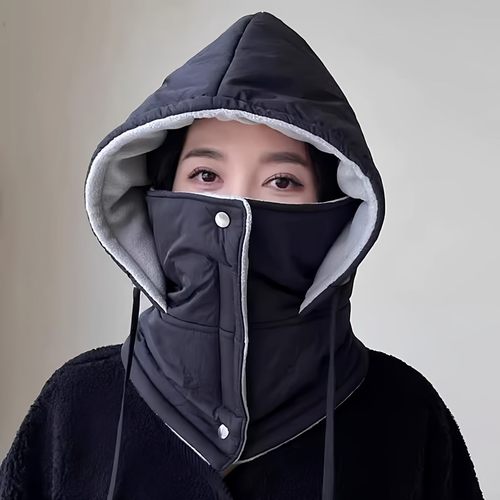 防风防泼水骑行电动车棉帽 保暖加绒加厚秋冬雷锋帽 男帽子女冬季