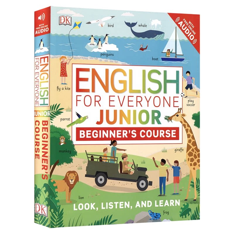 DK English for Everyone Junior Beginner's Course 人人学英语:初级英语教程 低幼版 在线听读学习 入门级用书 英文原版进口图书