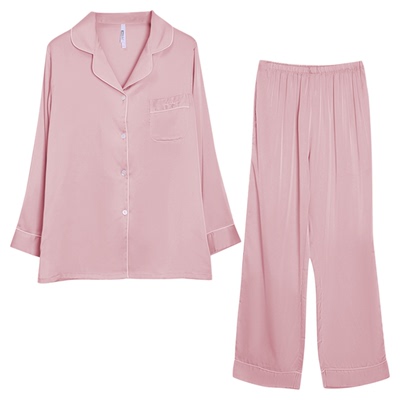 红豆男女士凉感冰丝质感睡衣夏季