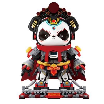 未及中国风国潮戏曲熊猫积木摆件