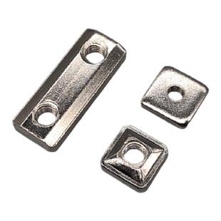 机械手治具连接配件M4 M5牙单双孔M6两孔螺母JE40D030条形固定块