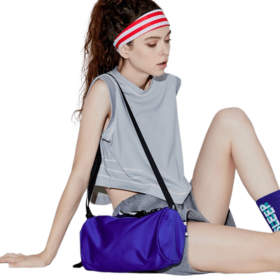 MagnLens无袖休闲运动薄露脐T恤