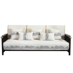 新中式沙发垫红木实木轻奢高级感四季通用2025新款防滑套罩巾盖布