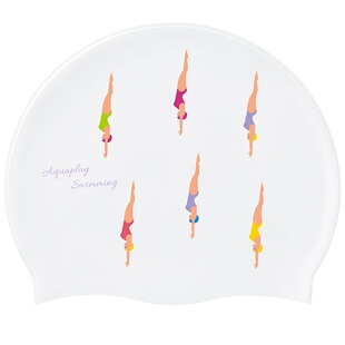 aquaPlay游泳训练硅胶泳帽不勒头护发弹力加大防水成人专用装备