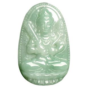 天然翡翠玉本命佛十二生肖吊坠虚空藏普贤文殊观音菩萨项链男女款