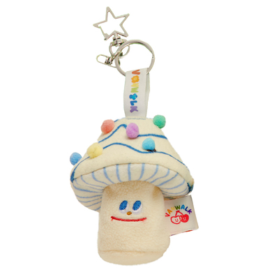 VANWALK小花园 自制可爱蘑菇包包装饰挂件毛绒公仔背包挂饰收纳袋