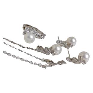 《繁星》系列M家同款天然淡水珍珠耳钉戒指项链法式优雅精致套装