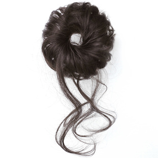 新中式龙须丸子头假发温柔侧扎增发花苞盘发神器古风旗袍发髻发圈