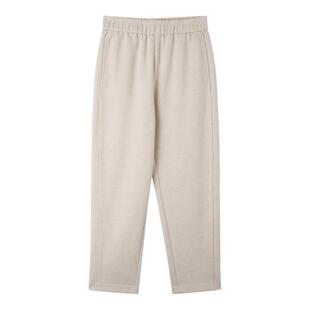 OTT【商场同款】冬季新款宽松百搭针织锥形运动松紧腰休闲裤女