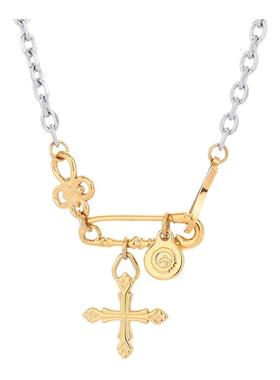 美式嘻哈风十字花项链