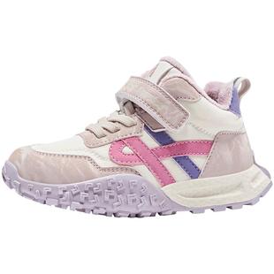 暇步士童鞋儿童运动鞋冬季棉鞋大童跑步鞋女童加绒保暖户外休闲鞋