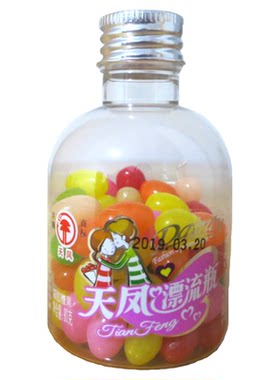 天凤许愿瓶糖儿童情人节彩虹糖果漂流瓶果汁软糖8090后怀旧吉利豆